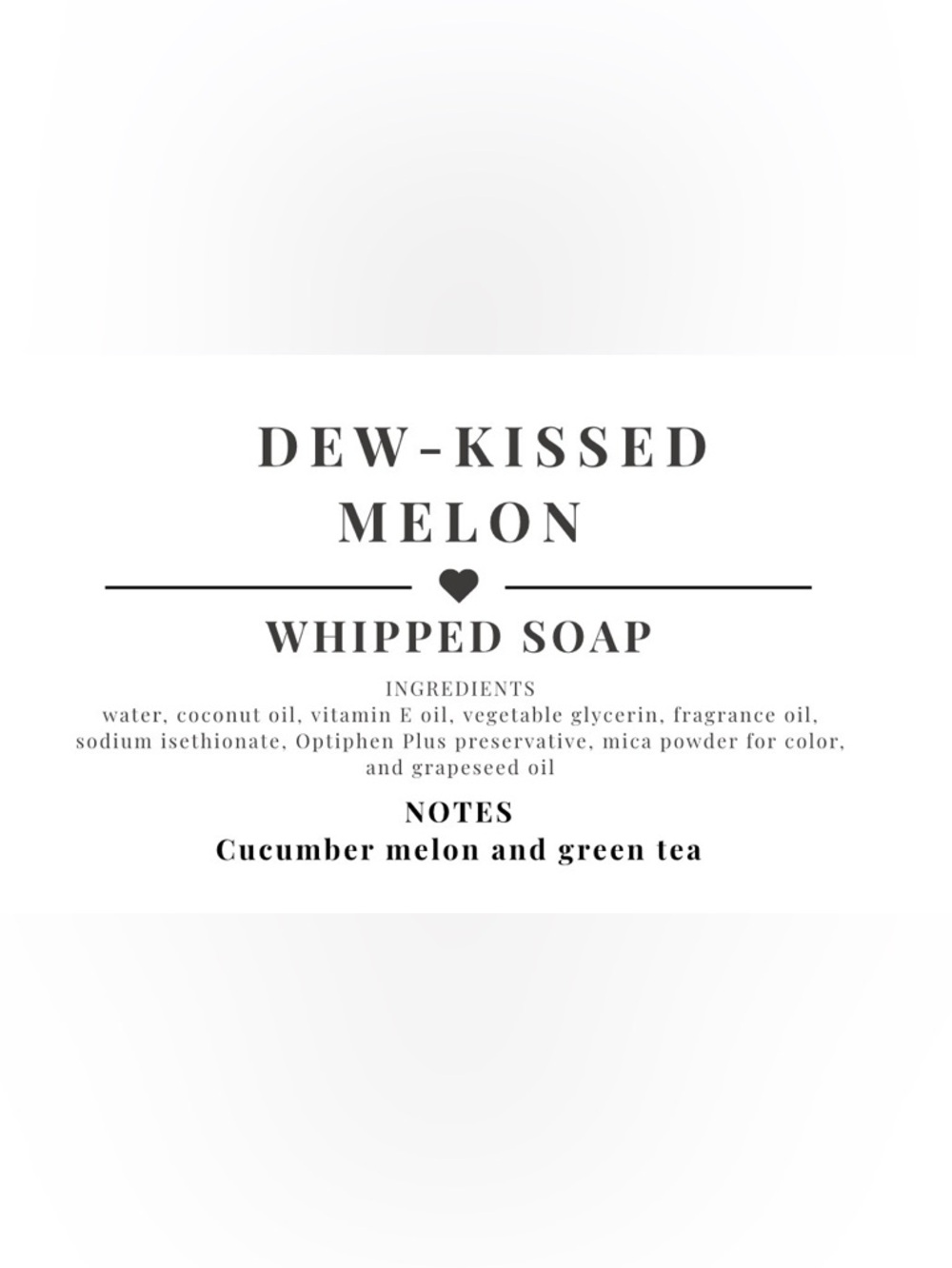 Dew Kissed Cucumber Melon Whipped Soap - TRAVEL SIZE 100ML - Picture 2 of 2